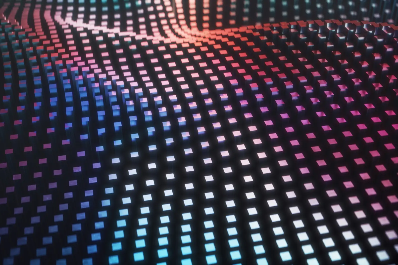 Abstract field of illuminated digital signals